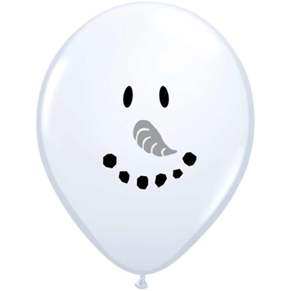 5" Latex Snowman Face Balloon, Shopsweetluluss
