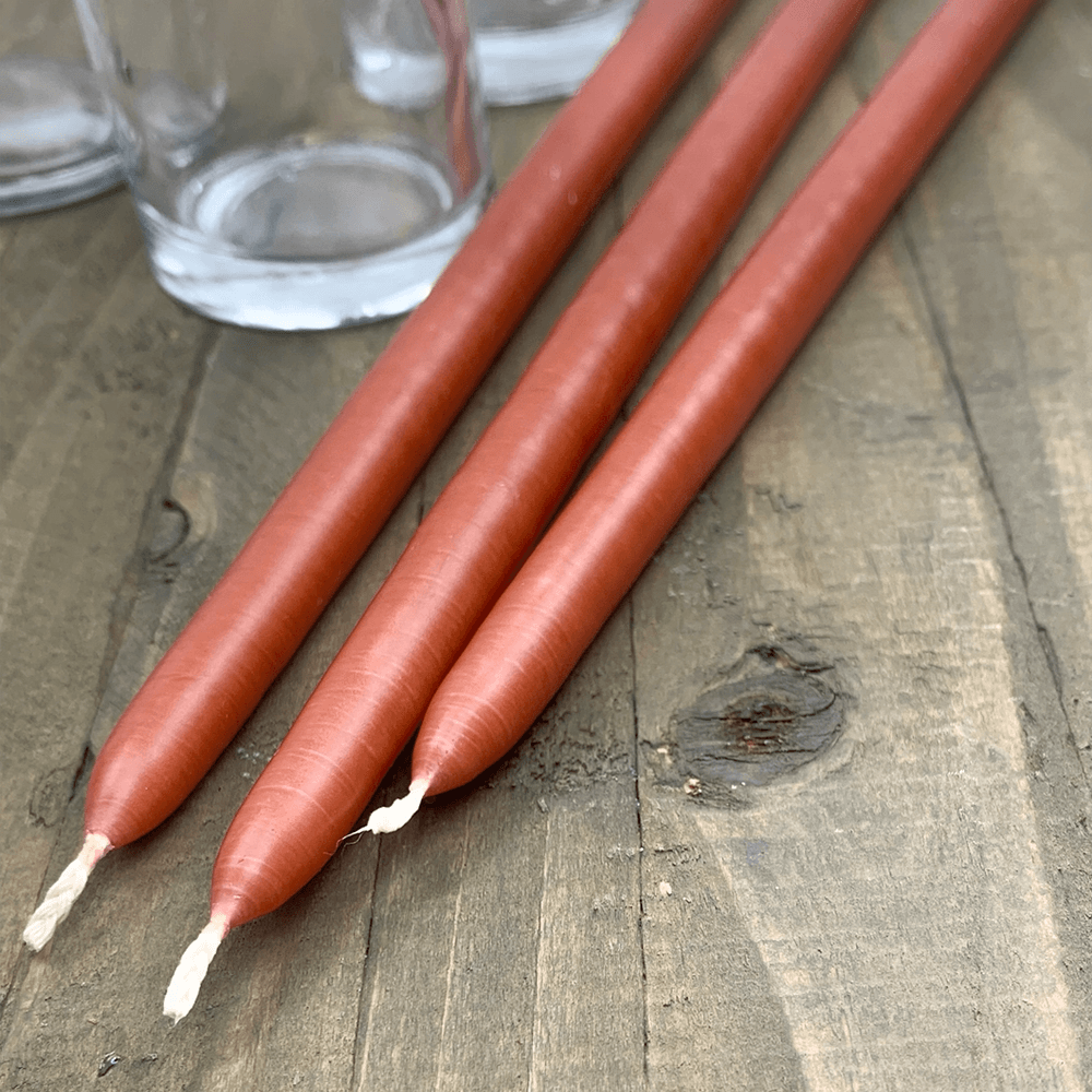 6" Skinny Tapered Candles - Clay, Shopsweetluluss