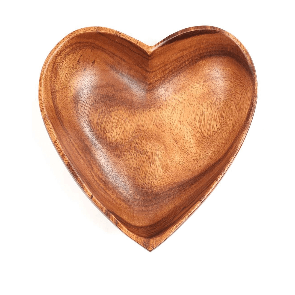 Acacia Wood Heart Bowl, Shopsweetluluss