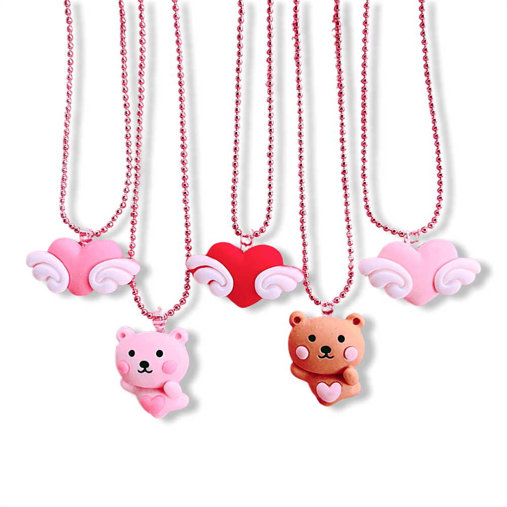Angel Bear & Heart Necklaces - 5 Style Options, Shopsweetluluss