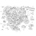 Atlas Coloring Placemats, Shopsweetluluss