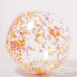 Inflatable Beach Ball - Pink & Yellow Confetti, Shopsweetluluss