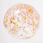 Inflatable Beach Ball - Pink & Yellow Confetti, Shopsweetluluss