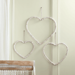 Beaded Heart Hangers - Set of 3, Shopsweetluluss