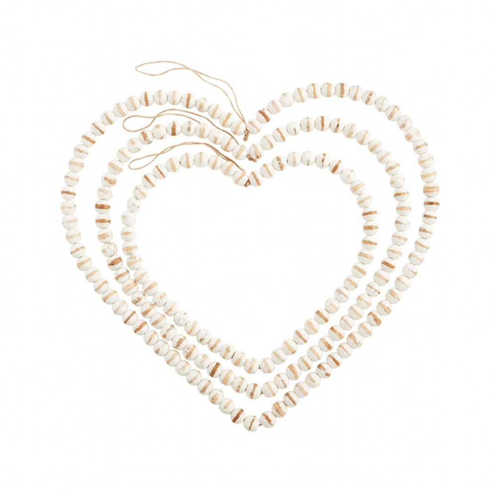 Beaded Heart Hangers - Set of 3, Shopsweetluluss