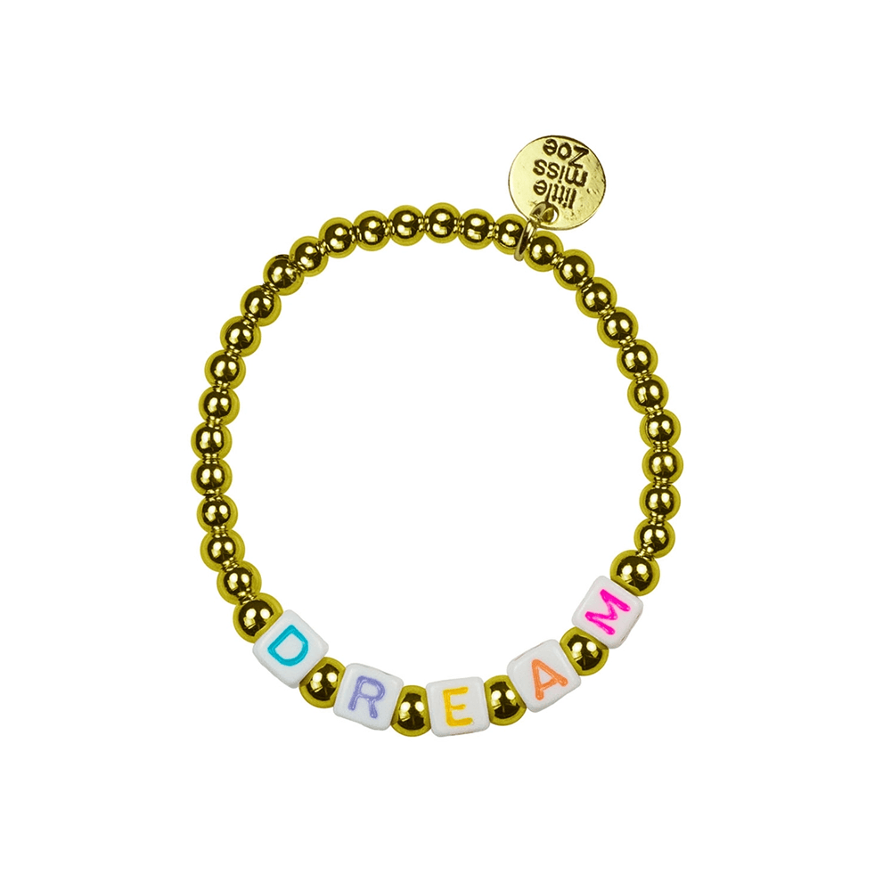 Beaded Word Bracelet, Gold - 6 Style Options, Shopsweetluluss