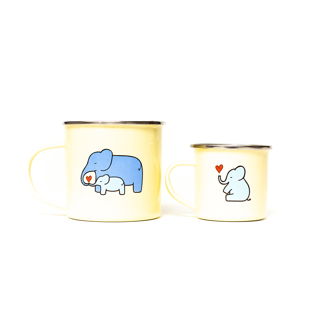 Big & Little Tea Cup Set - Elephants, Shopsweetluluss