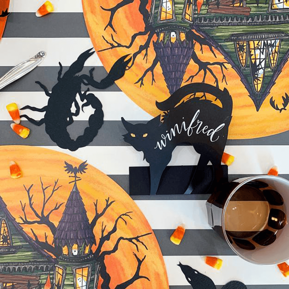 Black Cat Place Cards, Shopsweetluluss