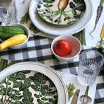 Black Painted Check Paper Runner, Shopsweetluluss