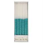 Blue Glitter Dipped Candles, Shopsweetluluss