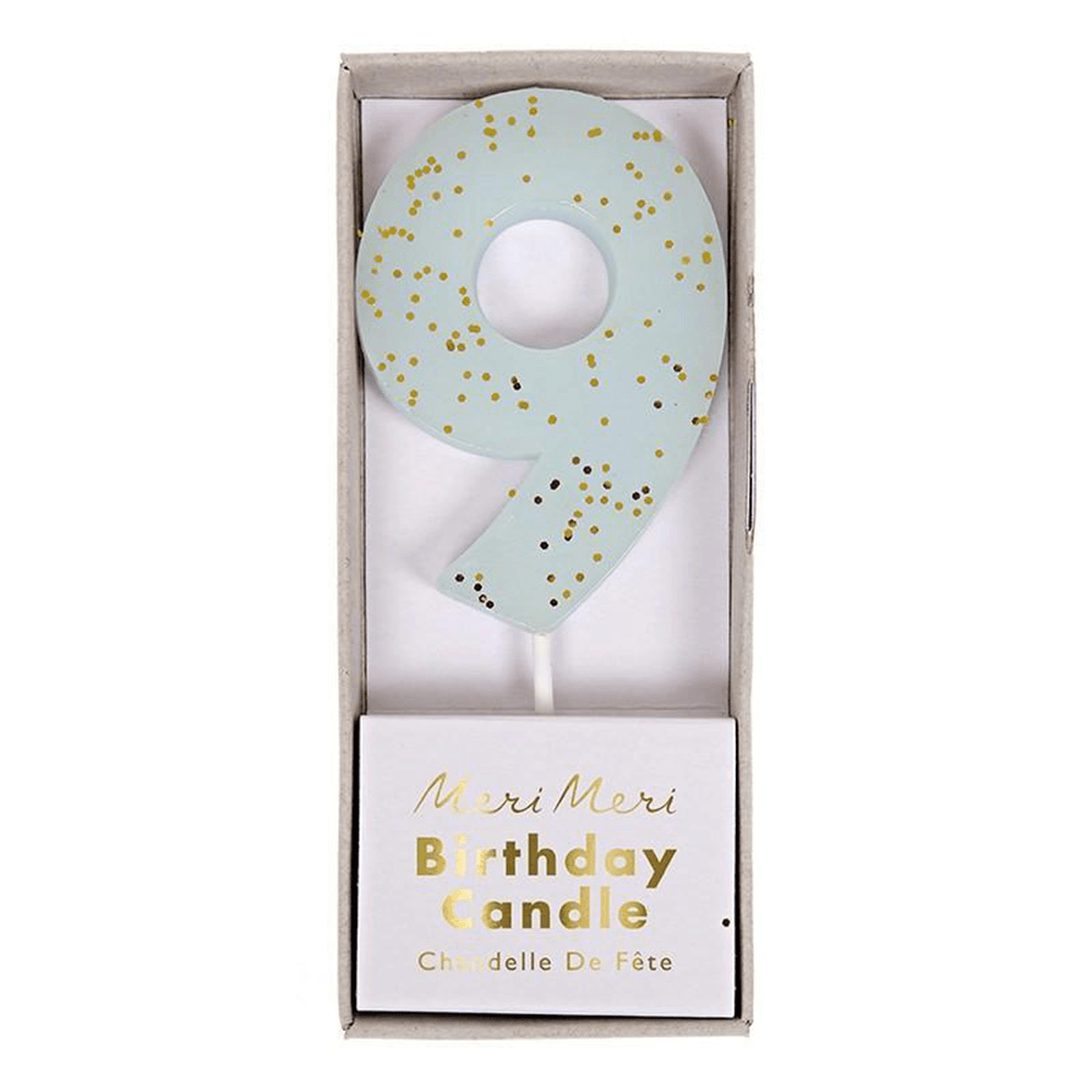 Blue Number 9 Candle, Shopsweetluluss