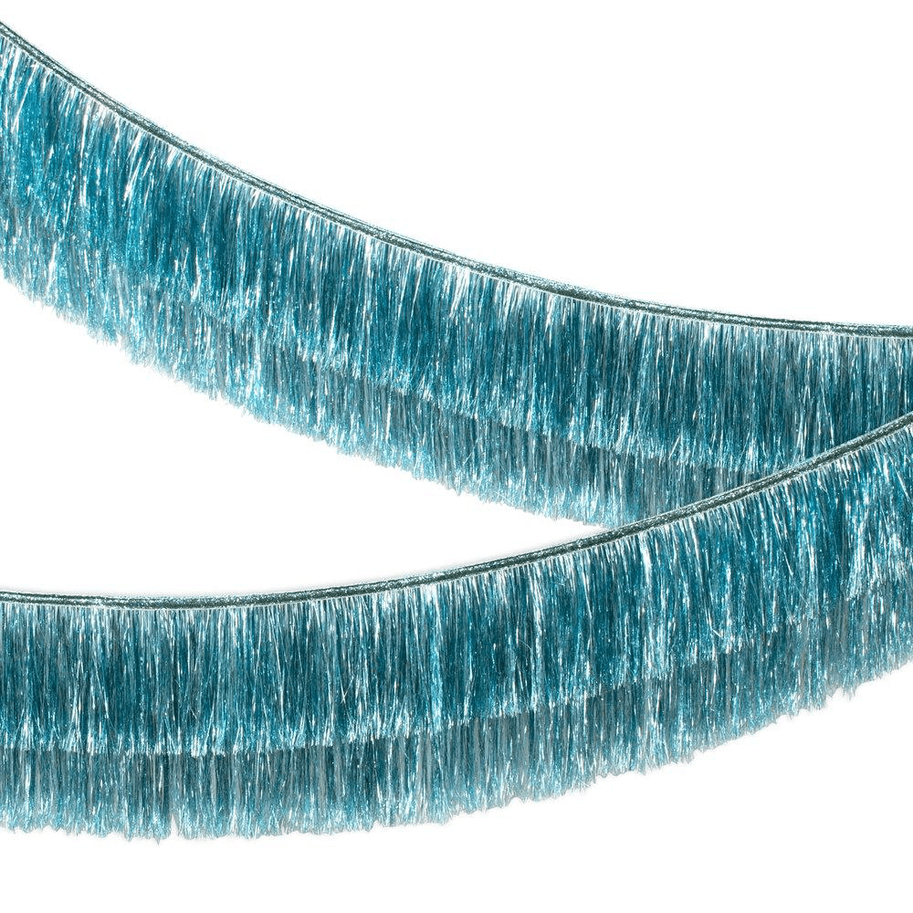 Blue Tinsel Fringe Garland, Shopsweetluluss