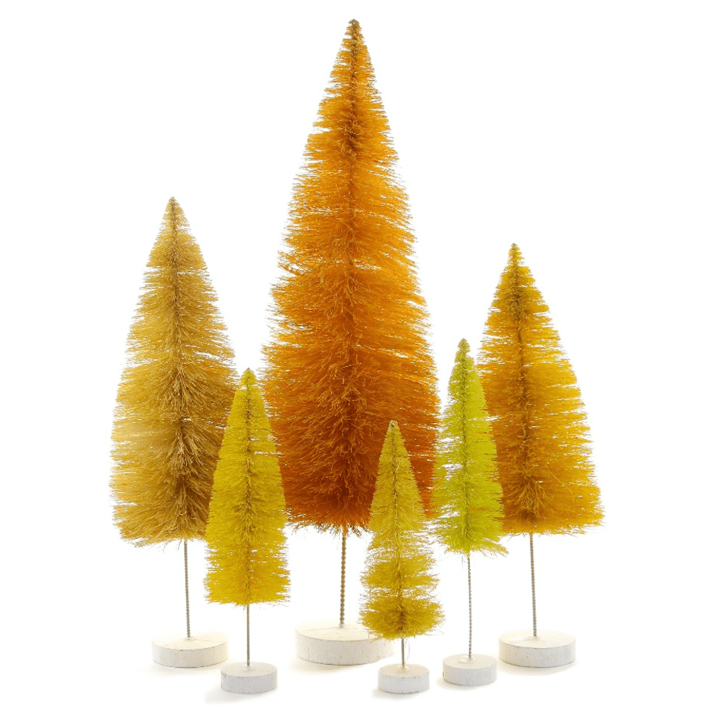 Bottle Brush Trees - Yellow Hues, Shopsweetluluss