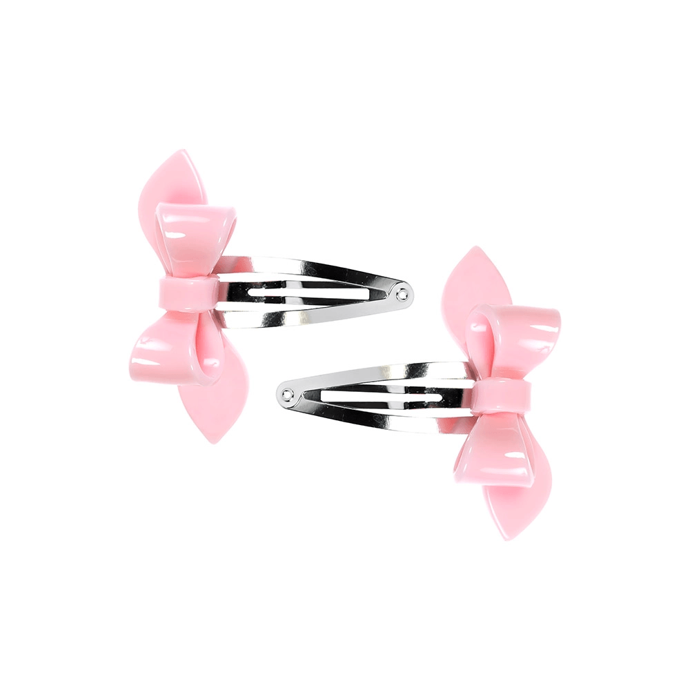 Bow Snap Clips - Light Pink, Shopsweetluluss