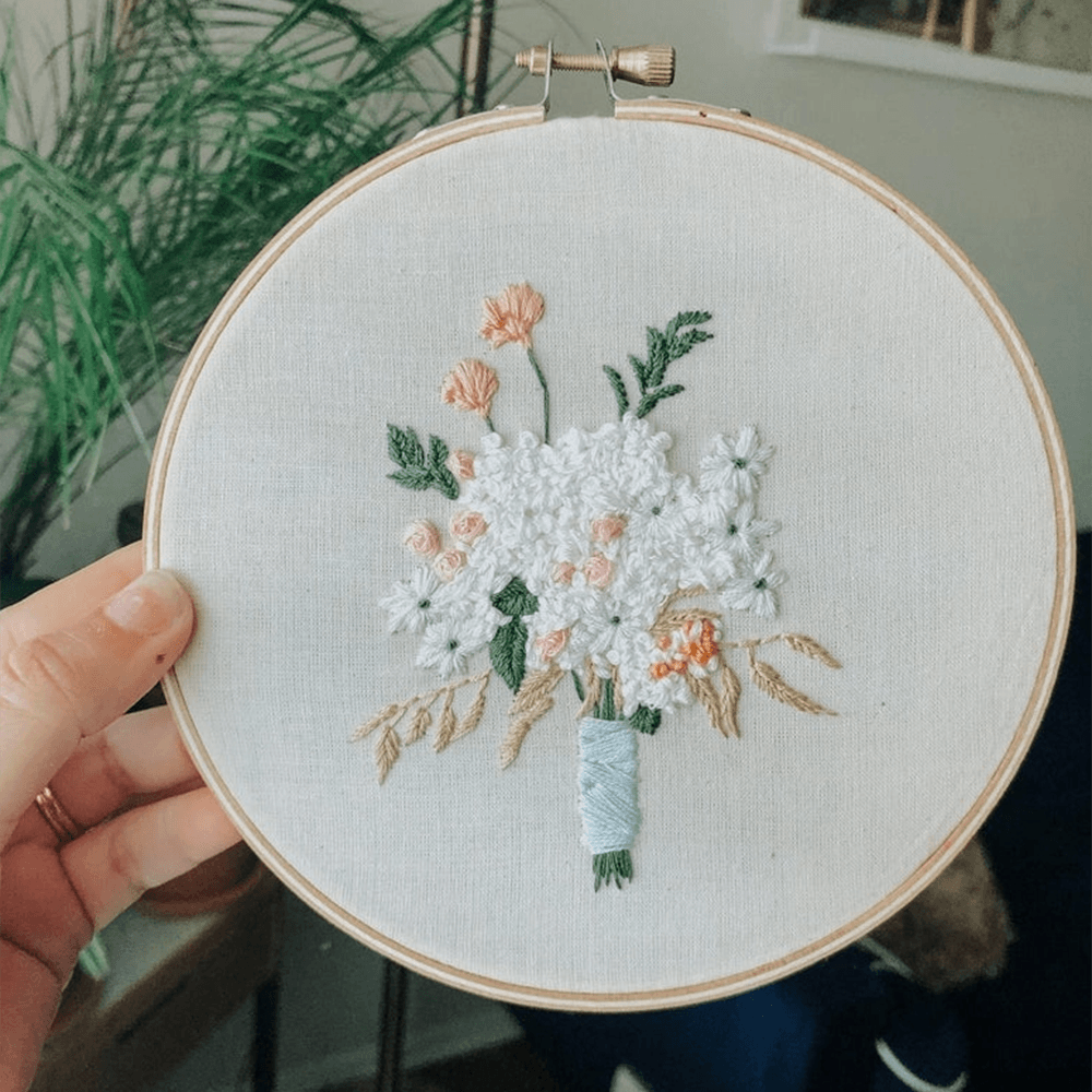 Bridal Bouquet Embroidery Kit, Shopsweetluluss
