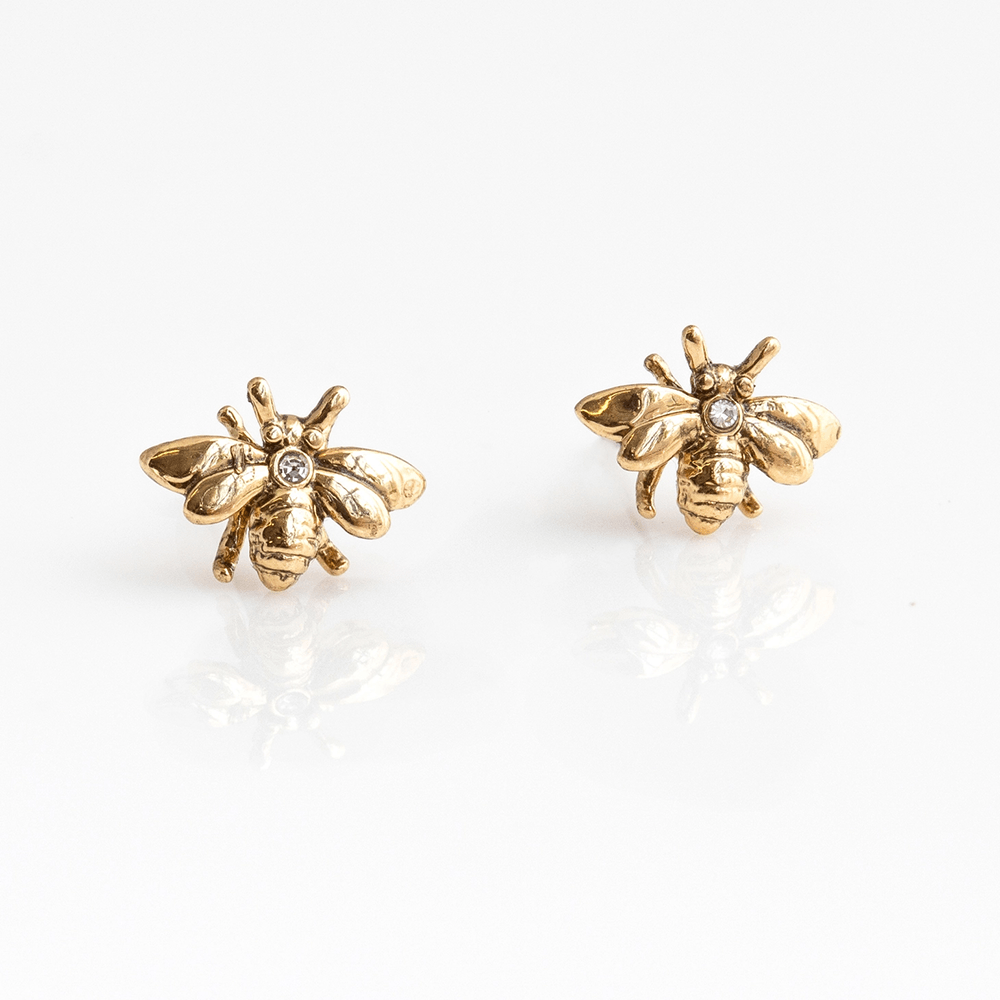 Bumble Bee Stud Earrings, Shopsweetluluss