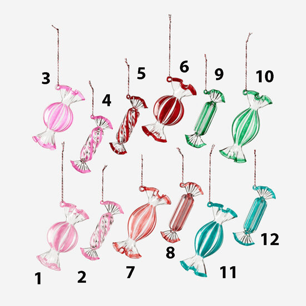Candy Twist Ornament - 12 Style Options, Shopsweetluluss