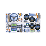 Car Pretend Play Reusable Sticker Set, Shopsweetluluss