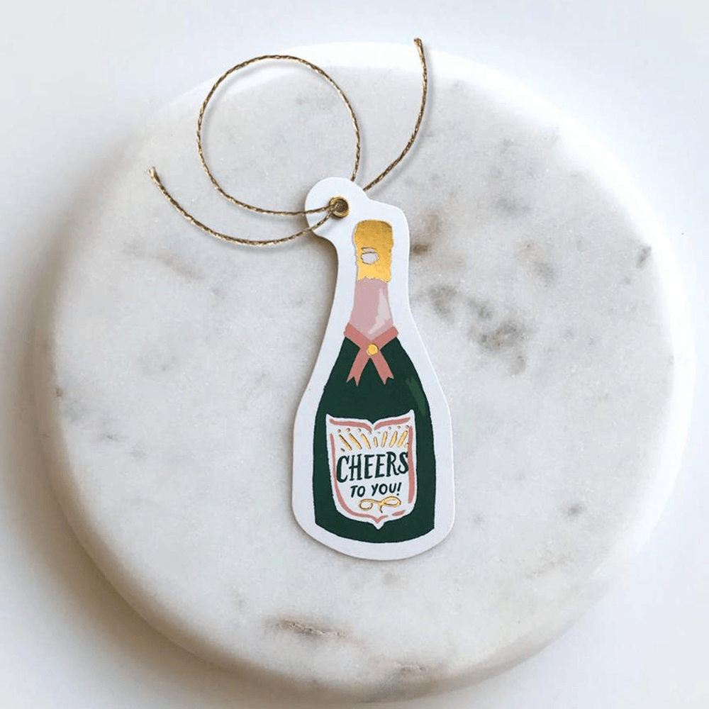 Champagne Diecut Gift Tags, Shopsweetluluss