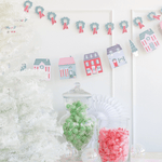 Christmas Village and Wreath Banner, Shopsweetluluss