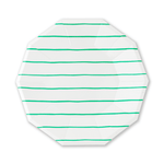 Clover Frenchie Striped Large Plates, Shopsweetluluss