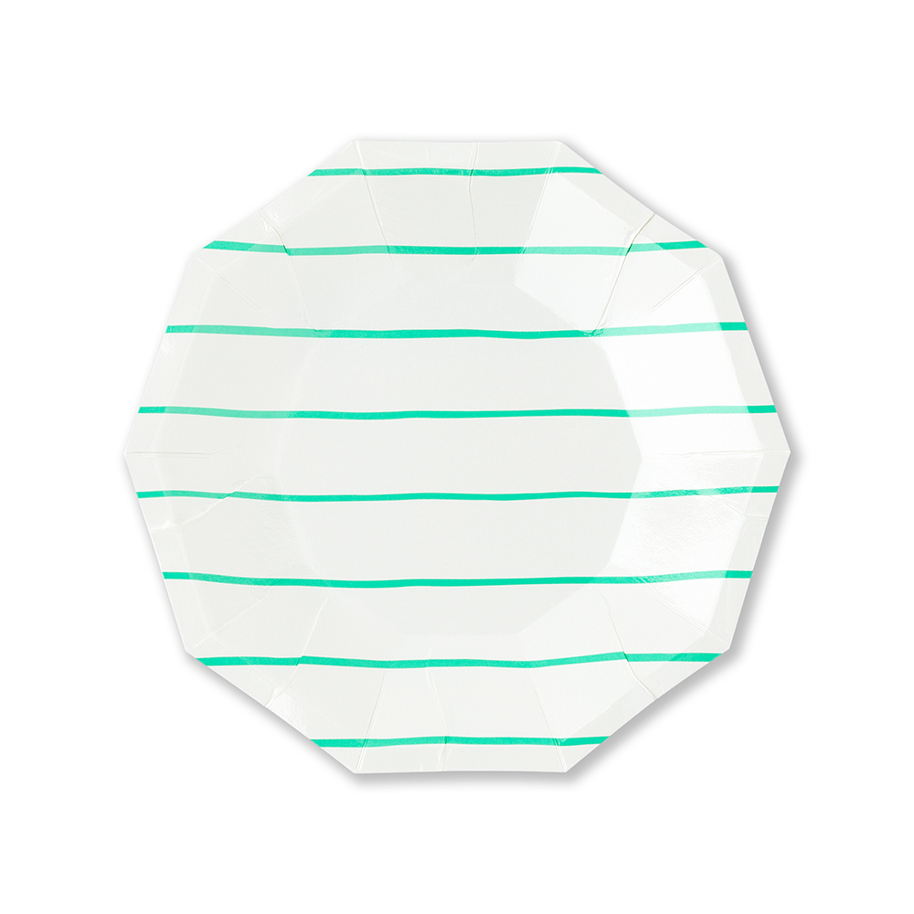 Clover Frenchie Striped Small Plates, Shopsweetluluss