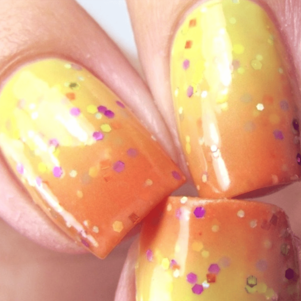 Color Changing Nail Polish - Yellow & Orange, Shopsweetluluss