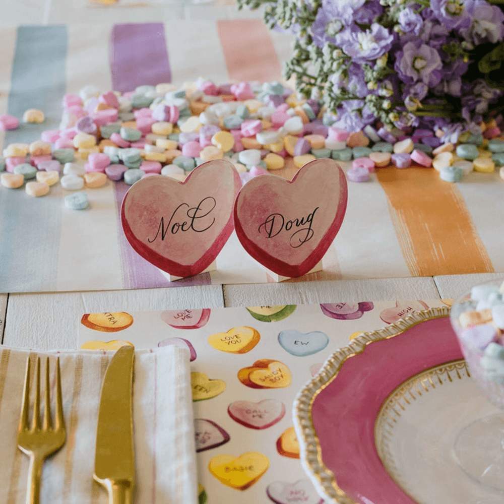 Conversation Heart Place Cards, Shopsweetluluss