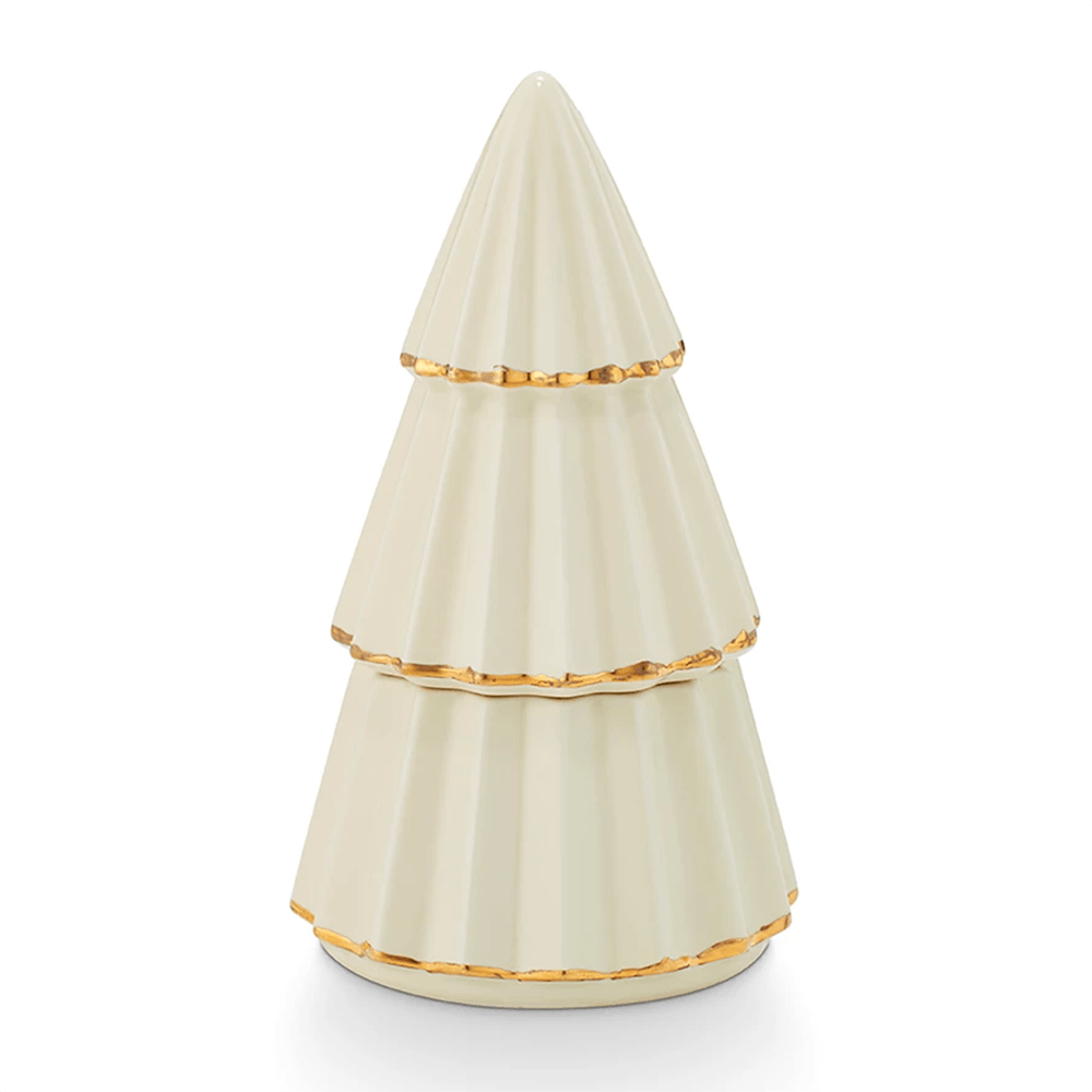 Cozy Cashmere Gilded Tree Ceramic Candle, Shopsweetluluss