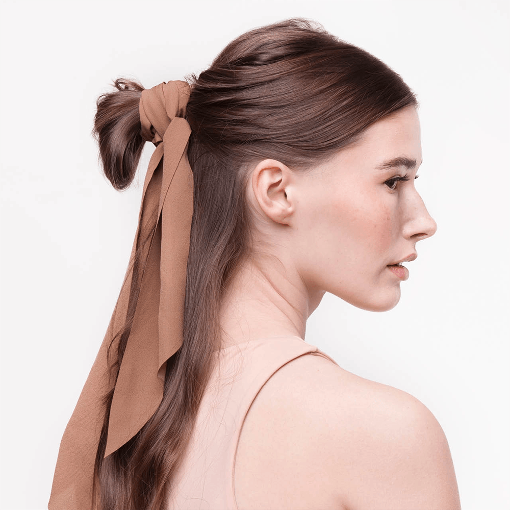 Crepe Scarf Scrunchie Set - Terra Cotta, Shopsweetluluss
