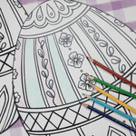 Die-Cut Coloring Easter Egg Placemats, Shopsweetluluss