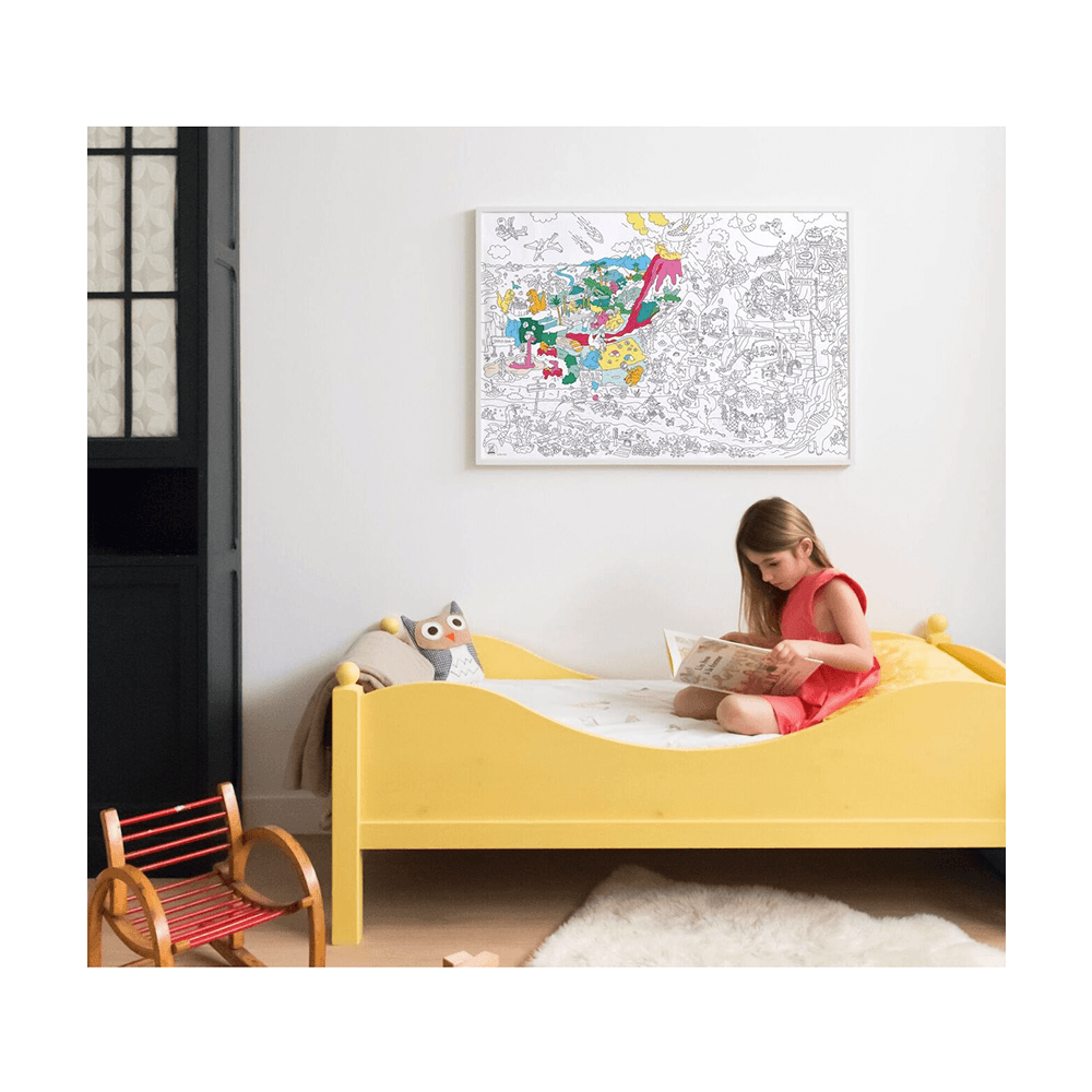 Dino Folded Coloring Posters