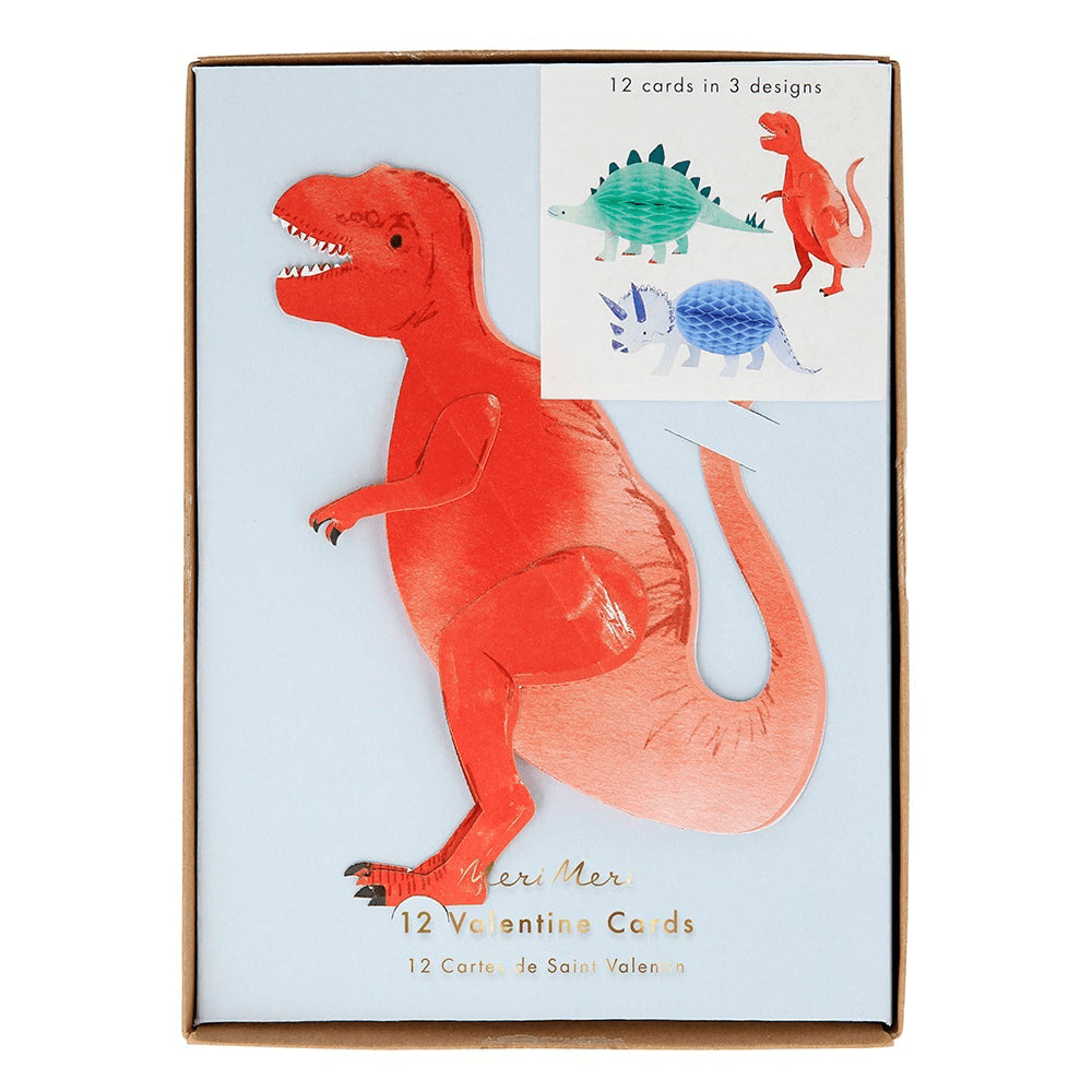 Dinosaur Valentine Card Set, Shopsweetluluss