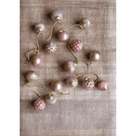Embossed Mercury Glass Ball Ornament Garland - Pink & Gold, Shopsweetluluss