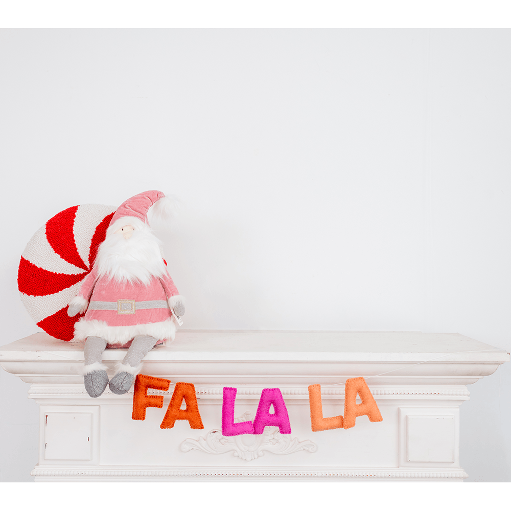 Fa La La Wool Felt Garland - Pink, Shopsweetluluss