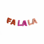 Fa La La Wool Felt Garland - Pink, Shopsweetluluss