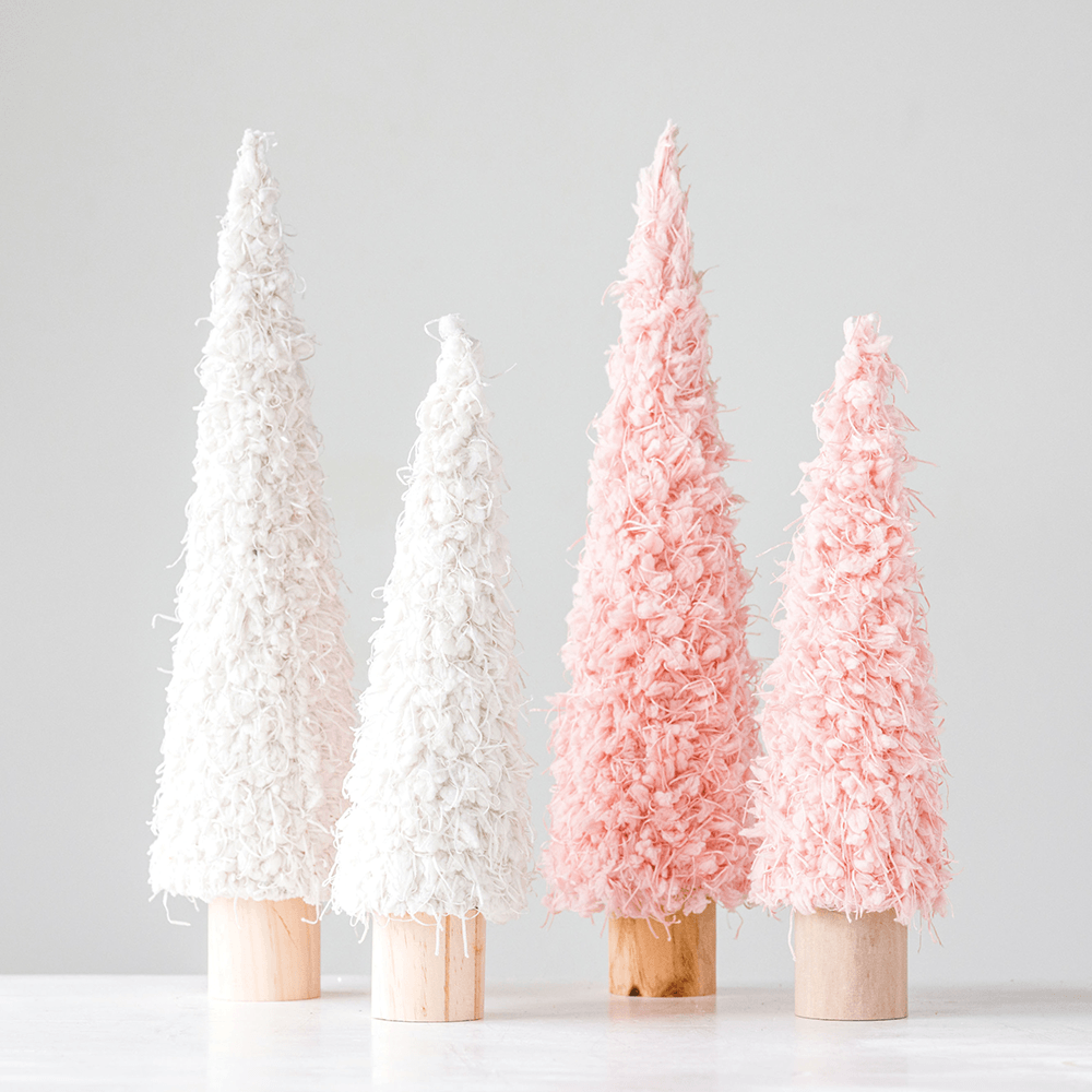 Fabric Cone Tree, Cream - 2 Size Options, Shopsweetluluss