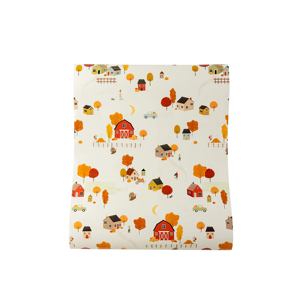 Fall Scene Paper Table Runner, Shopsweetluluss