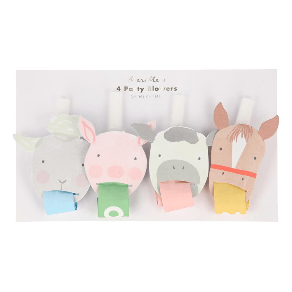 Farm Animal Party Blowers, Shopsweetluluss