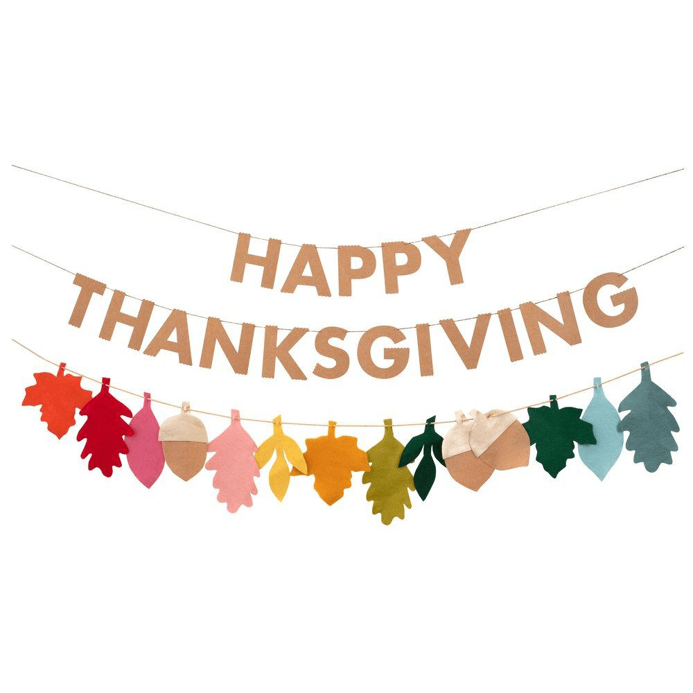 Felt Leaves Thanksgiving Garland, Shopsweetluluss