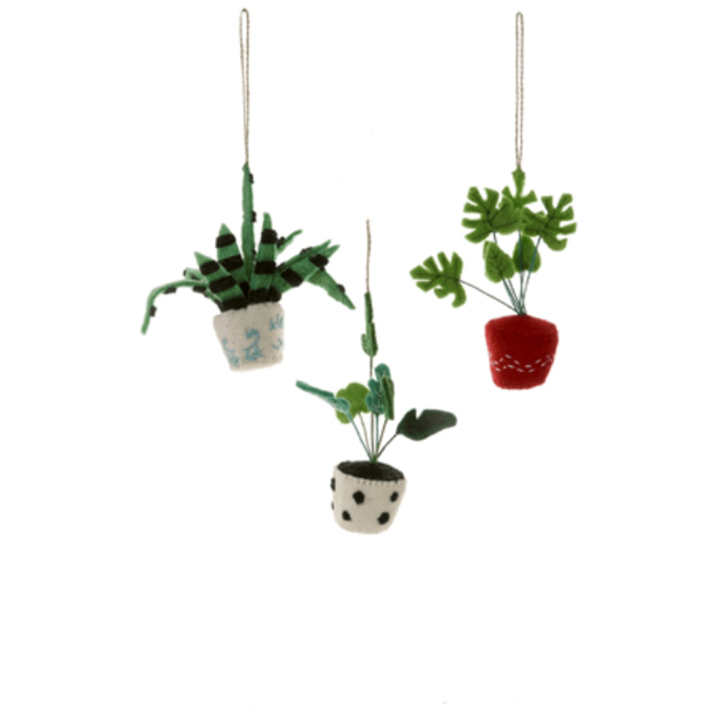 Felt Potted Houseplant Ornament - 3 Styles, Shopsweetluluss