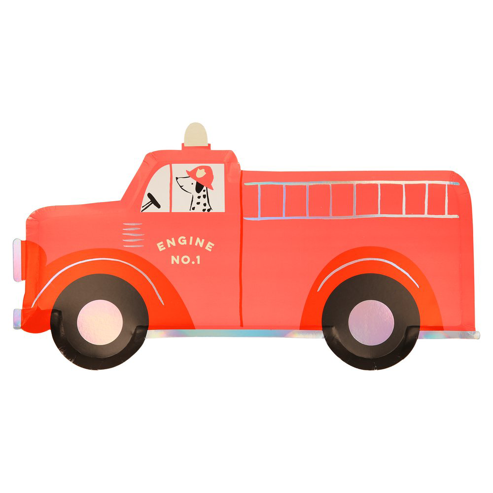 Fire Truck Plates, Shopsweetluluss