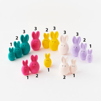 Flocked Bunny Egg - 5 Color Options, Shopsweetluluss