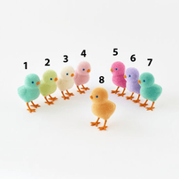 Flocked Easter Chick - 8 Color Options, Shopsweetluluss