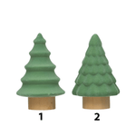 Flocked Stoneware Tree, Aqua - 2 Style Options, Shopsweetluluss