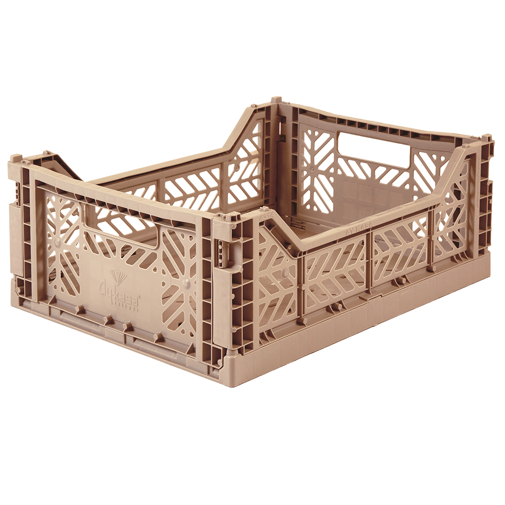 Folding Crate, Warm Taupe - 2 Size Options, Shopsweetluluss