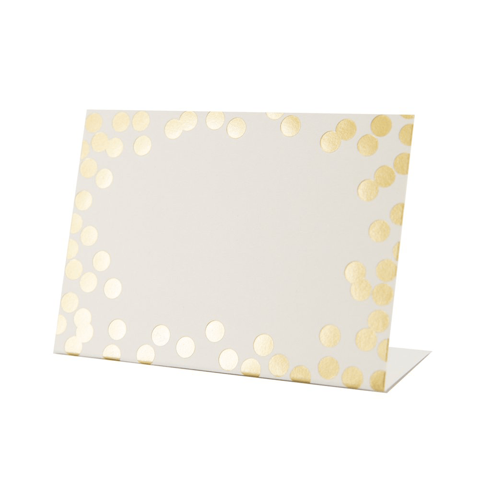 Frame Place Cards - Gold Foil Confetti, Shopsweetluluss