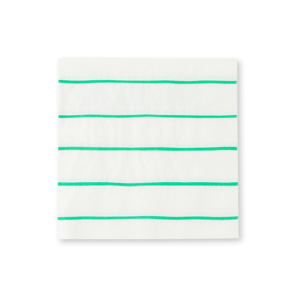 Clover Frenchie Striped Petite Napkins, Shopsweetluluss