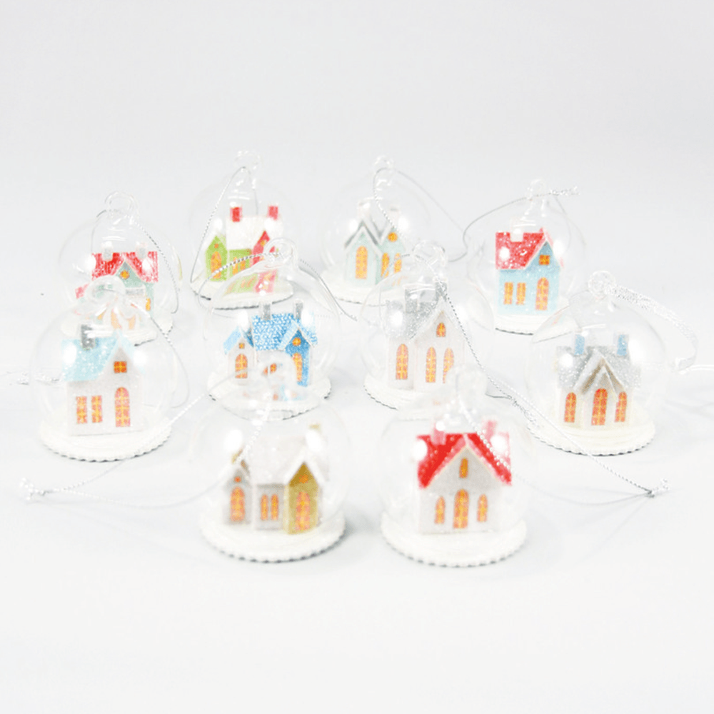 Frosty Abode Snow Globe Ornament, Shopsweetluluss