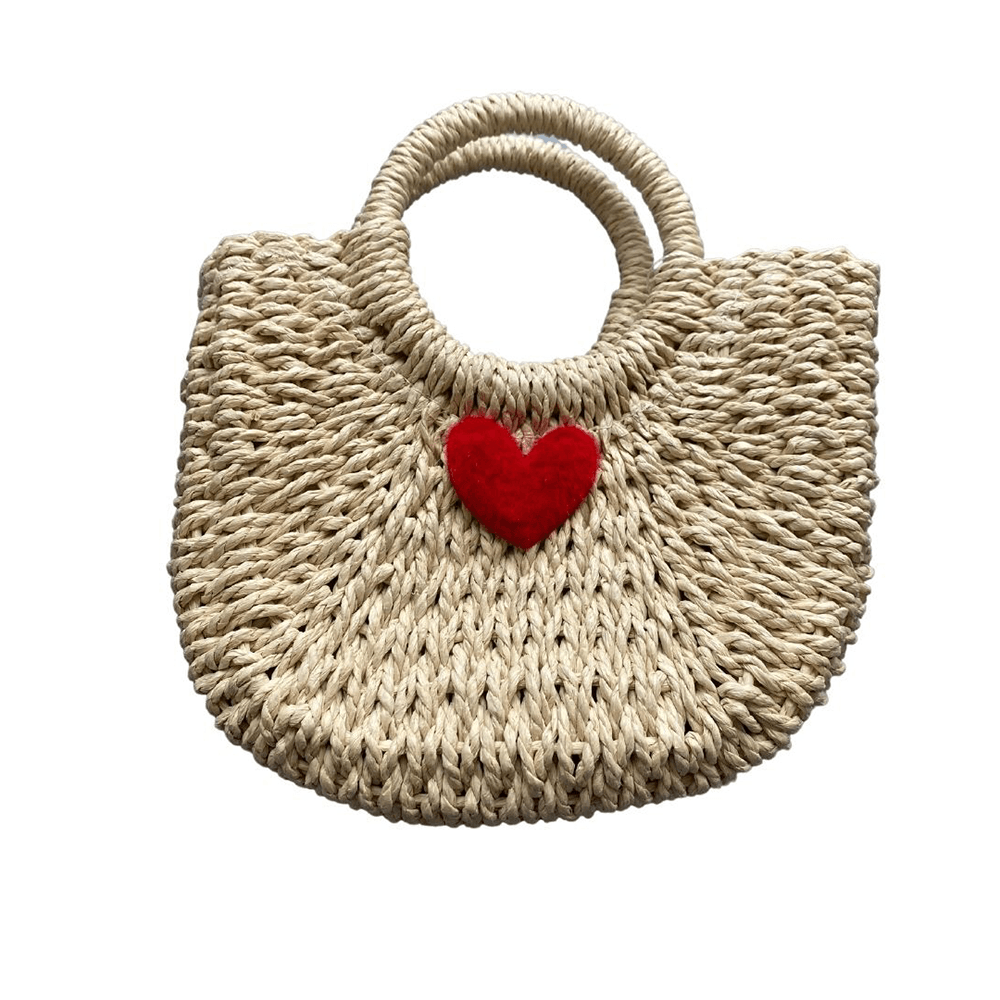 Fuzzy Heart Crossbody Tote - Red, Shopsweetluluss